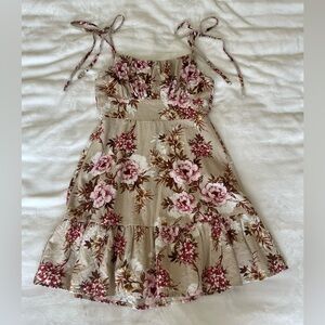 Linen blend mini dress size small